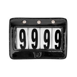 Rechthoekige nummers in gelakt leer van Waldhausen Zwart