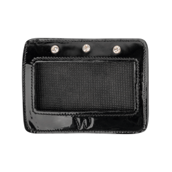 Rechthoekige nummers in gelakt leer van Waldhausen Zwart