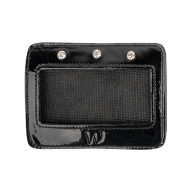 Rechthoekige nummers in gelakt leer van Waldhausen Zwart