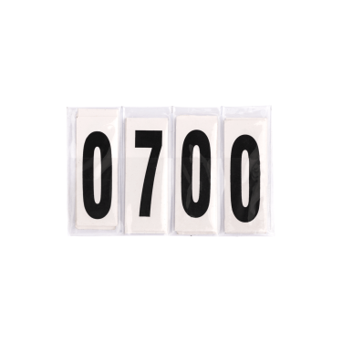 Rechthoekige nummers in gelakt leer van Waldhausen Zwart