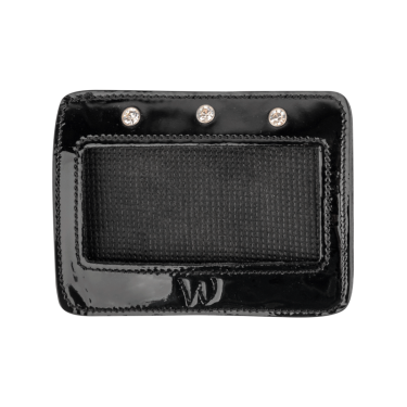 Rechthoekige nummers in gelakt leer van Waldhausen Zwart