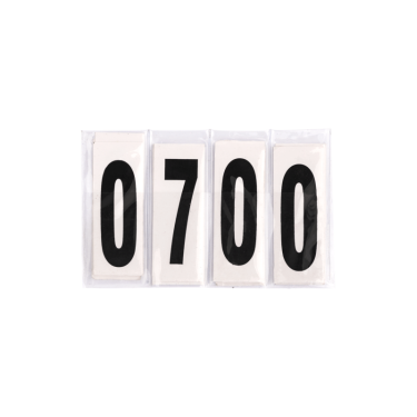 Rechthoekige nummers in gelakt leer van Waldhausen Zwart