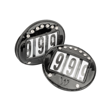 Waldhausen hoofdstellen van lakleer Zwart