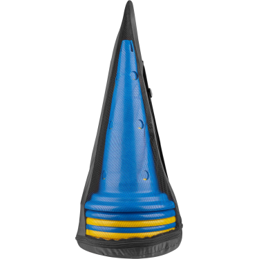 Pylonen XL Waldhausen set van 8 draagtassen Blauw / geel Pylonen XL Waldhausen set van 8 draagtassen Blauw / geel