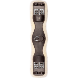 Korte leren singel van Waldhausen met ECO Wool Bruin