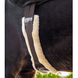 Lederen singel van Waldhausen met ECO Wool Bruin