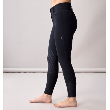 Dames rijbroek met hoge taille Horseware Allora Alessandro Albanese met kniegrip Zwart