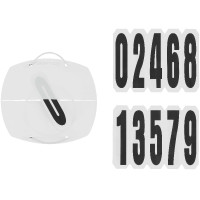Startnummer 4 cijfers Equithème Rechthoek Wit