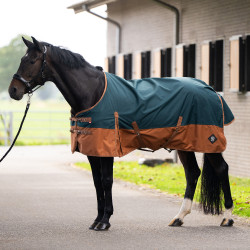 Buiten deken Imperial Riding Customized 400g met hals Donkergroen / vos