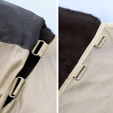 Vliegendeken met afneembare hals Imperial Riding Reese Licht olijfkleurig Groen
