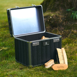 Poetskoffer Imperial Riding Shiny Grijs / zwart