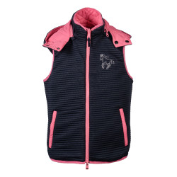Omkeerbaar HKM Maui bodywarmer voor kinderen Fuchsia / marineblauw Roze