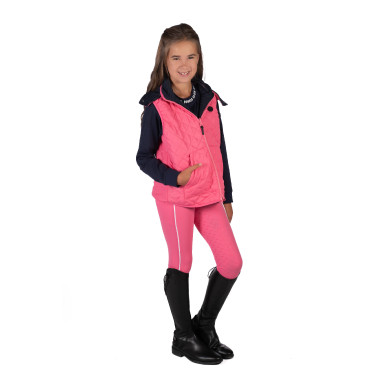 Omkeerbaar HKM Maui bodywarmer voor kinderen Fuchsia / marineblauw Roze