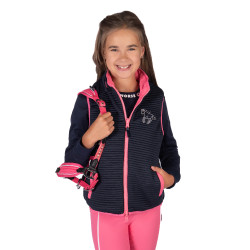 Omkeerbaar HKM Maui bodywarmer voor kinderen Fuchsia / marineblauw Roze