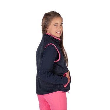 Omkeerbaar HKM Maui bodywarmer voor kinderen Fuchsia / marineblauw Roze