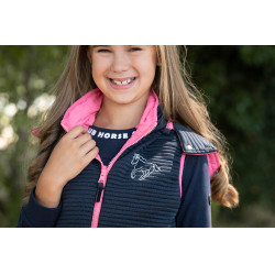 Omkeerbaar HKM Maui bodywarmer voor kinderen Fuchsia / marineblauw Roze
