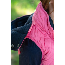 Omkeerbaar HKM Maui bodywarmer voor kinderen Fuchsia / marineblauw Roze