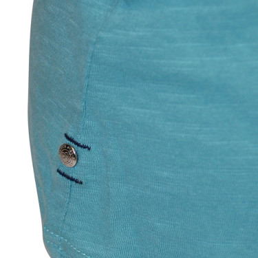 Dames T-shirt Amaluza Flags & Cup Bleekgroen