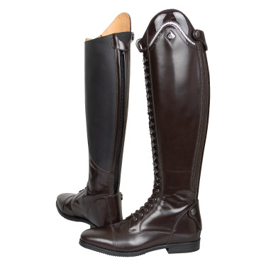 Imperial Riding Olania Deluxe Dressuurlaarzen Kort/Breed Donkerbruin Imperial Riding Olania Deluxe Dressuurlaarzen Kort/Breed Donkerbruin