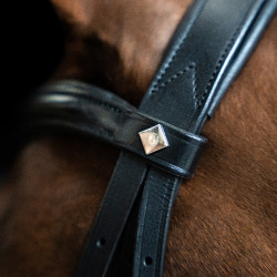 Engelse hoofdstel Imperial Riding gecombineerde Sleek Zwart