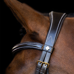 Hoofdstel Imperial Riding met gebogen Engels neusriem Bruin Hoofdstel Imperial Riding met gebogen Engels neusriem Bruin