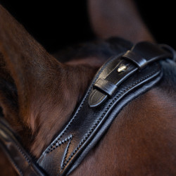 Hoofdstel Imperial Riding met lage ergonomische gecombineerde neusriem Bruin