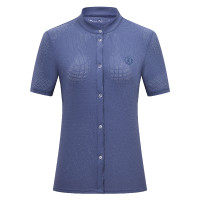 Damesoverhemd met korte mouwen Imperial Riding Merial Bluebell Blauw Damesoverhemd met korte mouwen Imperial Riding Merial Bluebell Blauw