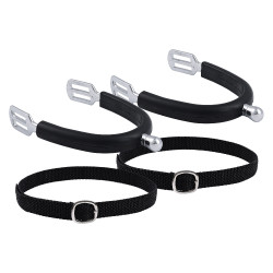 Kinder-sporen Imperial Riding Basic 15 mm met siliconen coating Zilver