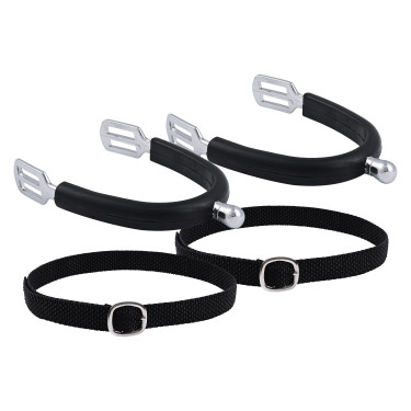 Kinder-sporen Imperial Riding Basic 15 mm met siliconen coating Zilver