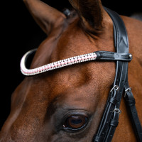 Voorhoofdband Imperial Riding Beads Lichtroze