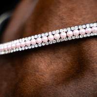 Voorhoofdband Imperial Riding Beads Lichtroze