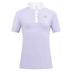 Wedstrijdpolo met korte mouwen Imperial Riding Basic dames Glycine Violet Wedstrijdpolo met korte mouwen Imperial Riding Basic dames Glycine Violet