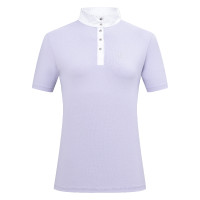 Imperial Riding Basic glam wedstrijdpolo met korte mouwen voor dames Glycine Violet