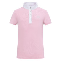 Imperial Riding Basic Glam Kids korte mouwen wedstrijdpolo Suikerspin Roze Imperial Riding Basic Glam Kids korte mouwen wedstrijdpolo Suikerspin Roze