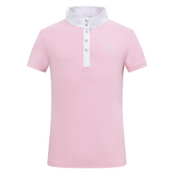 Imperial Riding Basic Glam Kids korte mouwen wedstrijdpolo Suikerspin Roze