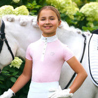 Imperial Riding Basic Glam Kids korte mouwen wedstrijdpolo Suikerspin Roze Imperial Riding Basic Glam Kids korte mouwen wedstrijdpolo Suikerspin Roze