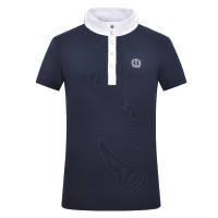 Imperial Riding Basic Glam Kids korte mouwen wedstrijdpolo Marine Marineblauw Imperial Riding Basic Glam Kids korte mouwen wedstrijdpolo Marine Marineblauw