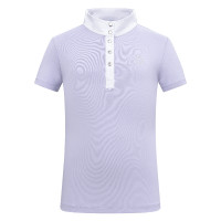 Imperial Riding Basic Glam Kids korte mouwen wedstrijdpolo Glycine Violet