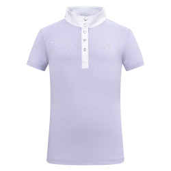 Imperial Riding Basic Glam Kids korte mouwen wedstrijdpolo Glycine Violet