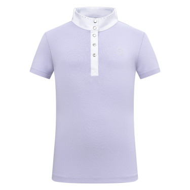 Imperial Riding Basic Glam Kids korte mouwen wedstrijdpolo Glycine Violet