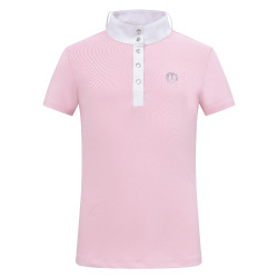 Wedstrijdpolo met korte mouwen Imperial Riding Basic Kids Suikerspin Roze