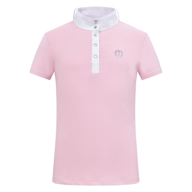 Wedstrijdpolo met korte mouwen Imperial Riding Basic Kids Suikerspin Roze