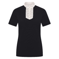 Wedstrijdpolo met korte mouwen Imperial Riding Shine dames Zwart