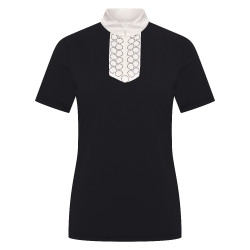 Wedstrijdpolo met korte mouwen Imperial Riding Shine dames Zwart