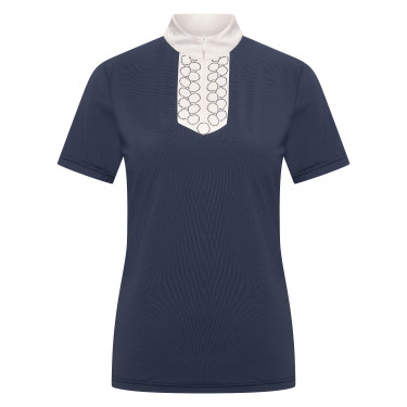 Wedstrijdpolo met korte mouwen Imperial Riding Shine dames Marine Marineblauw