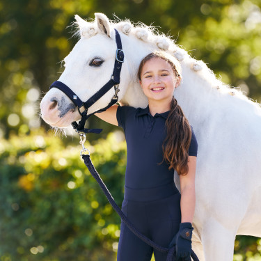 Imperial Riding Marly Kids polo met korte mouwen Marine Marineblauw