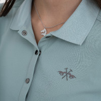 HV Polo Norah dames poloshirt met korte mouwen Aqua sky