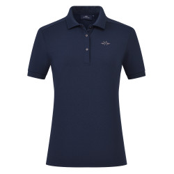 HV Polo Norah dames poloshirt met korte mouwen Marine Marineblauw
