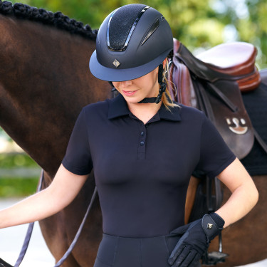 Dames poloshirt met korte mouwen Imperial Riding Marly Zwart