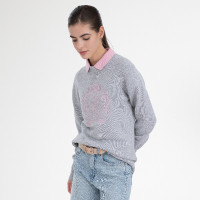 HV Polo Jordyn dames trui Gemêleerd grijs HV Polo Jordyn dames trui Gemêleerd grijs